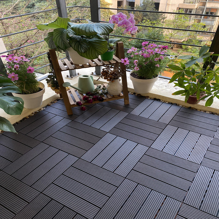 Lisslune | Composite deck tile Solid Color Waterproof Patio Floor Tile