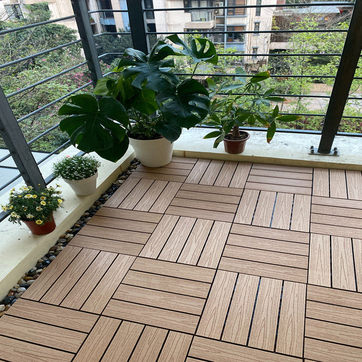 Lisslune | Composite deck tile Solid Color Waterproof Patio Floor Tile