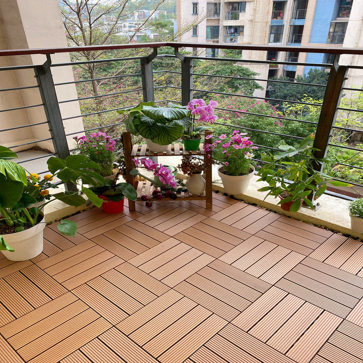 Lisslune | Composite deck tile Solid Color Waterproof Patio Floor Tile