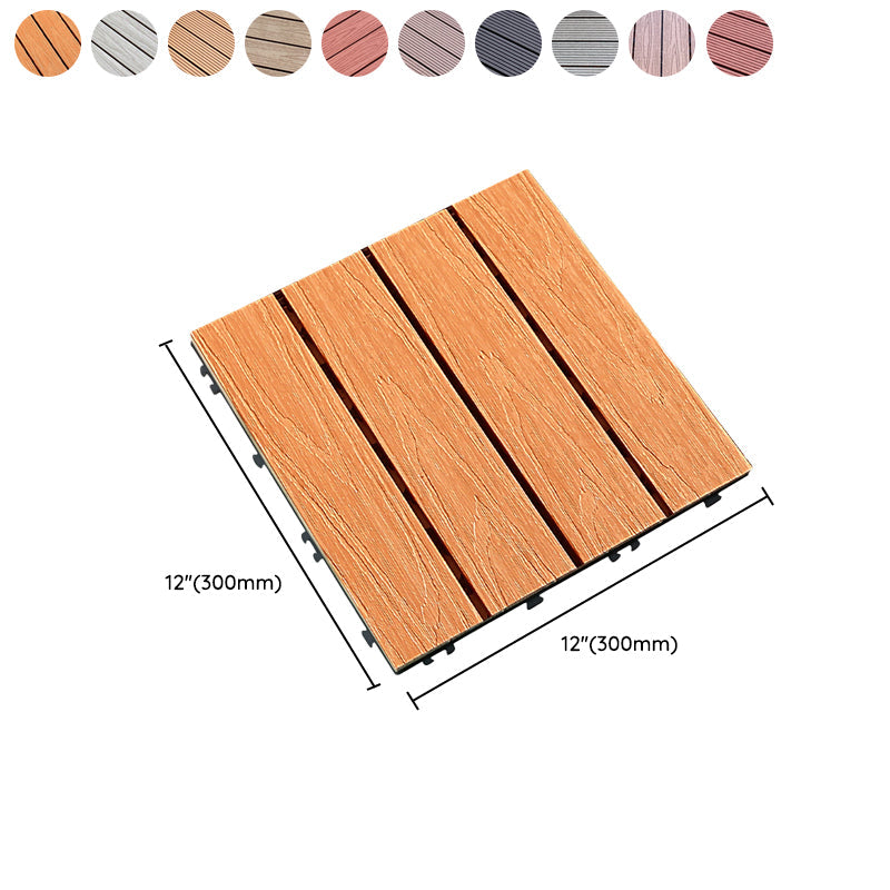 Lisslune | Composite deck tile Solid Color Waterproof Patio Floor Tile
