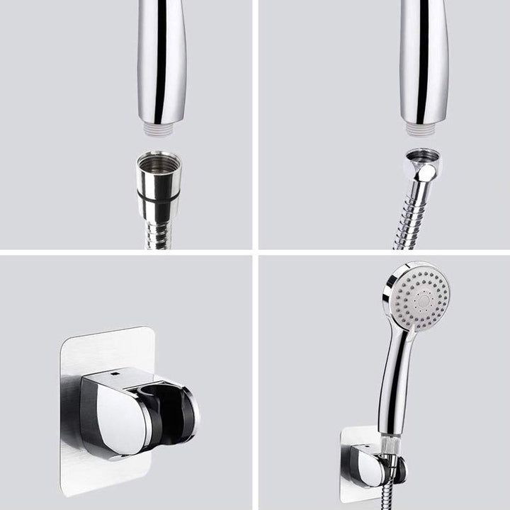 Lisslune | Traditional Shower Head Simple Metal Round Handheld Shower