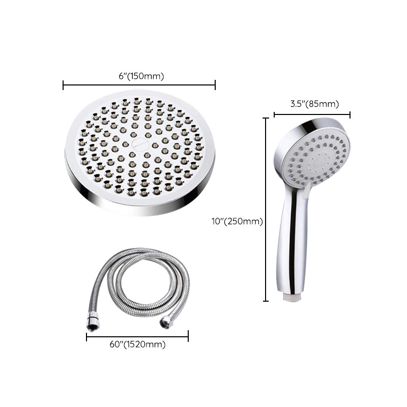 Lisslune | Traditional Shower Head Simple Metal Round Handheld Shower