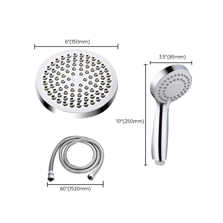 Lisslune | Traditional Shower Head Simple Metal Round Handheld Shower