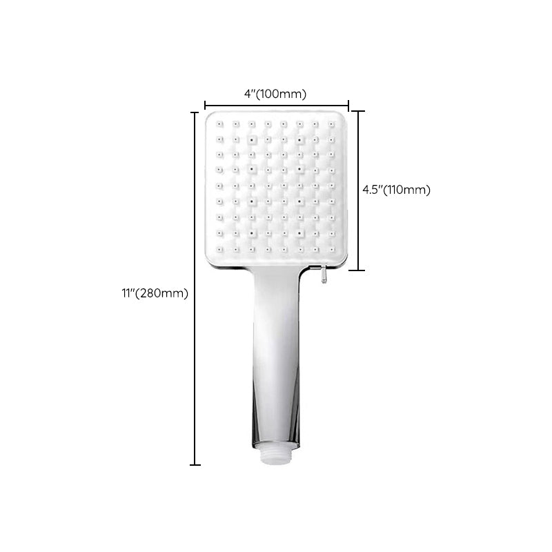 Lisslune | Contemporary Showerhead Square Handheld Showerhead in Silver