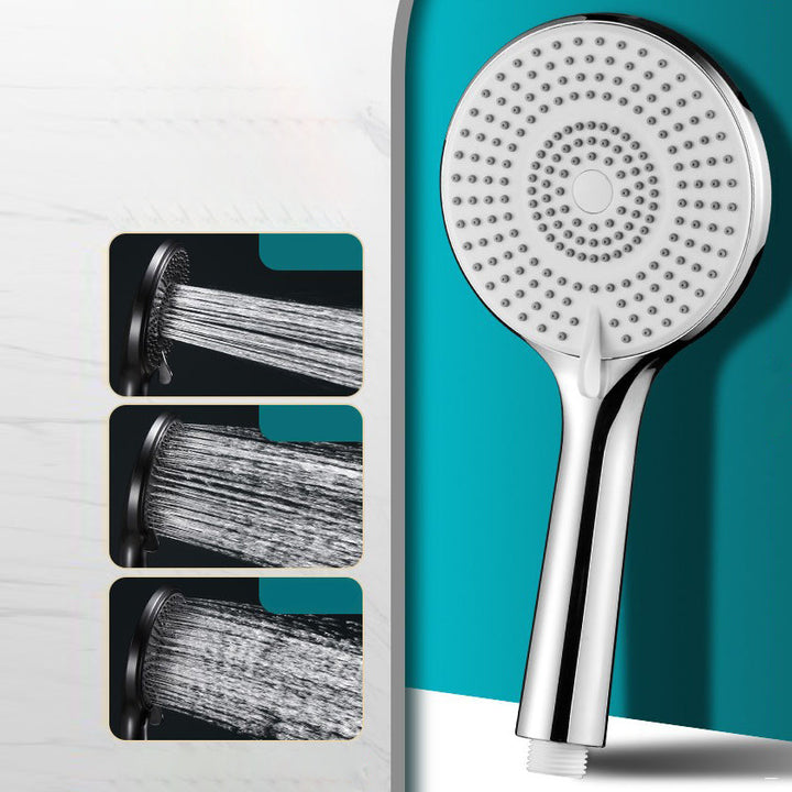 Lisslune | Round Shower Head Plastic Handheld Shower with Adjustable Spray Pattern