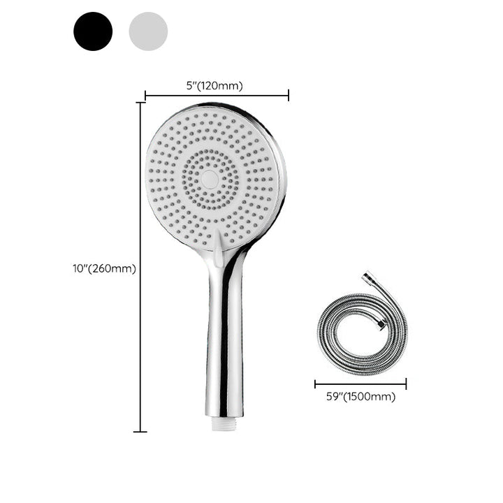 Lisslune | Round Shower Head Plastic Handheld Shower with Adjustable Spray Pattern