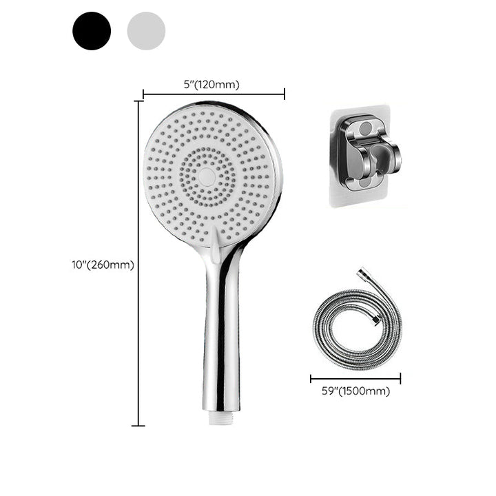 Lisslune | Round Shower Head Plastic Handheld Shower with Adjustable Spray Pattern