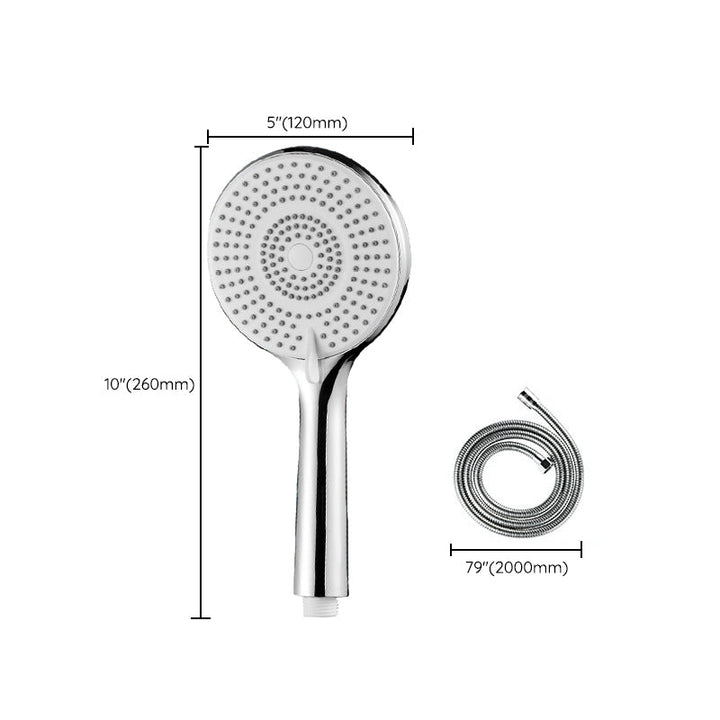 Lisslune | Round Shower Head Plastic Handheld Shower with Adjustable Spray Pattern