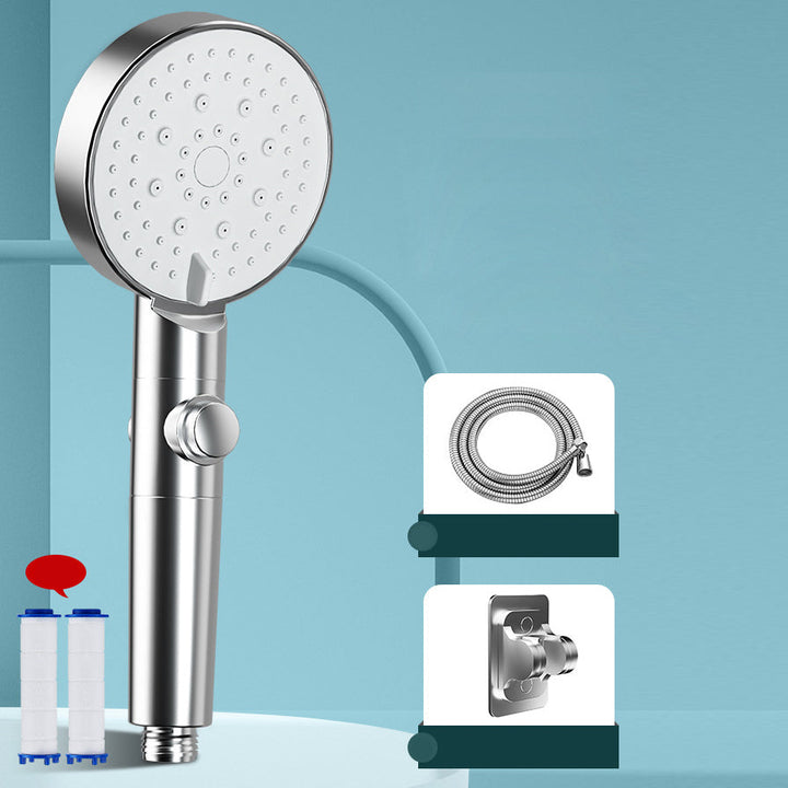 Lisslune | Modern Handheld Supercharged Showerhead Round Turbo Spray Head