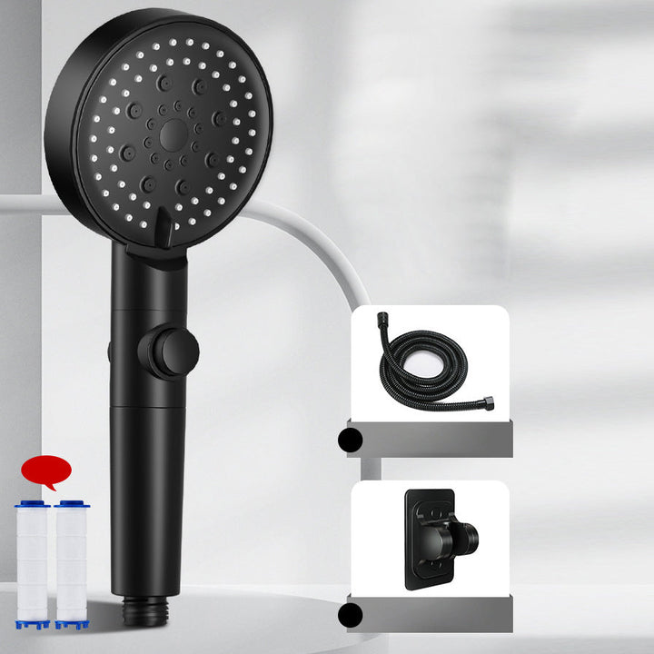 Lisslune | Modern Handheld Supercharged Showerhead Round Turbo Spray Head