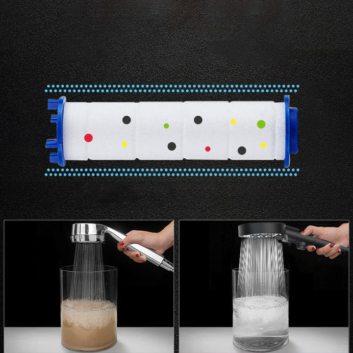 Lisslune | Modern Handheld Supercharged Showerhead Round Turbo Spray Head