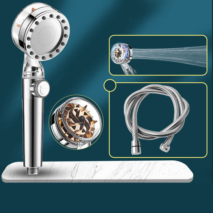 Lisslune | Contemporary Handheld Supercharged Showerhead Round Turbo Spray Head