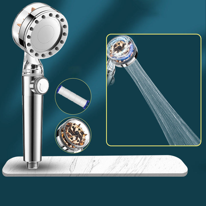Lisslune | Contemporary Handheld Supercharged Showerhead Round Turbo Spray Head