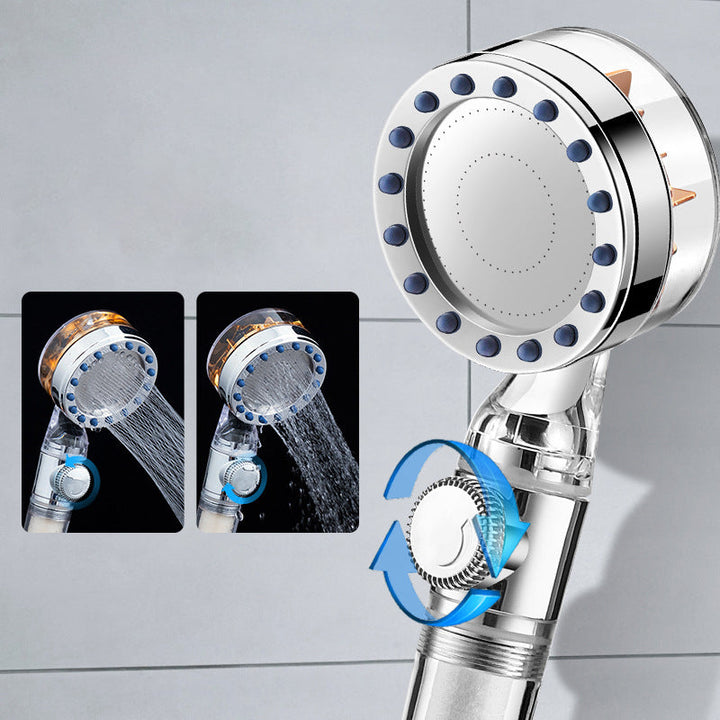 Lisslune | Contemporary Handheld Supercharged Showerhead Round Turbo Spray Head