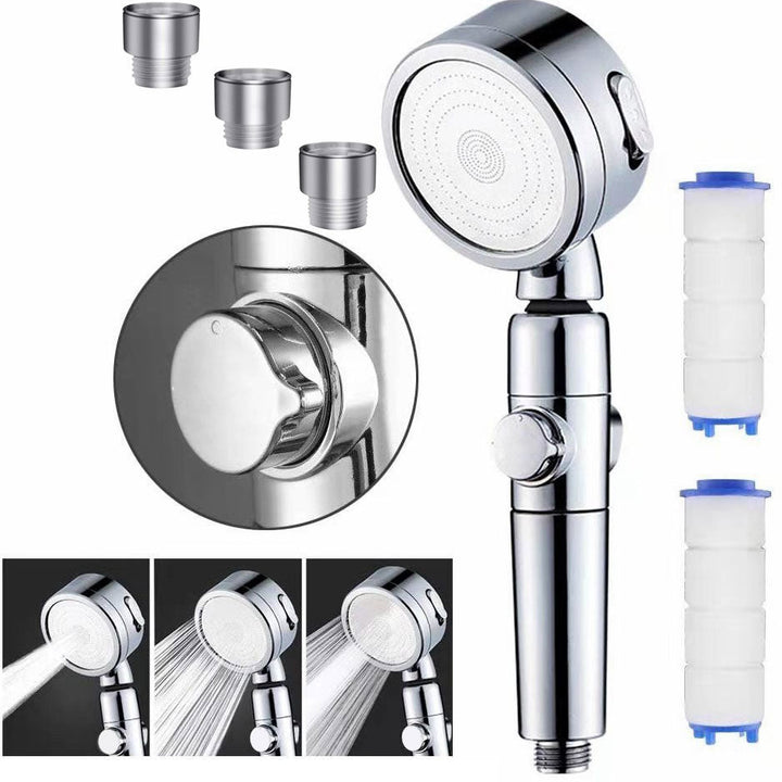 Lisslune | Modern Handheld Supercharged Showerhead Round 3 Setting Spray Head