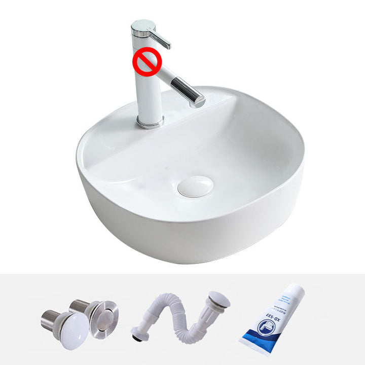 Lisslune | Porcelain Wash Basin Modern Simple Wash Bowl Bathroom Sink