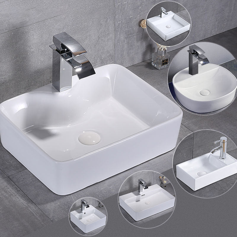 Lisslune | Porcelain Wash Basin Modern Simple Wash Bowl Bathroom Sink