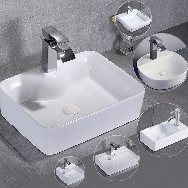 Lisslune | Porcelain Wash Basin Modern Simple Wash Bowl Bathroom Sink