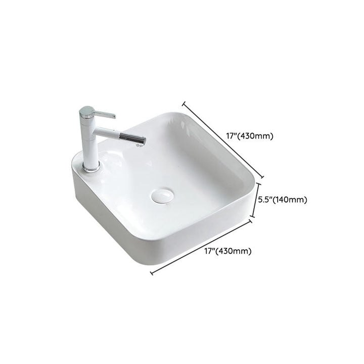 Lisslune | Porcelain Wash Basin Modern Simple Wash Bowl Bathroom Sink