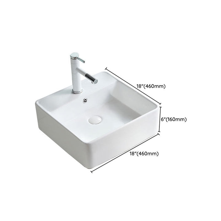 Lisslune | Porcelain Wash Basin Modern Simple Wash Bowl Bathroom Sink