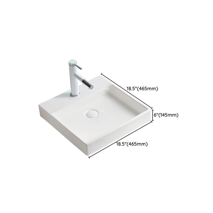 Lisslune | Porcelain Wash Basin Modern Simple Wash Bowl Bathroom Sink