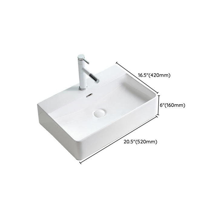 Lisslune | Porcelain Wash Basin Modern Simple Wash Bowl Bathroom Sink