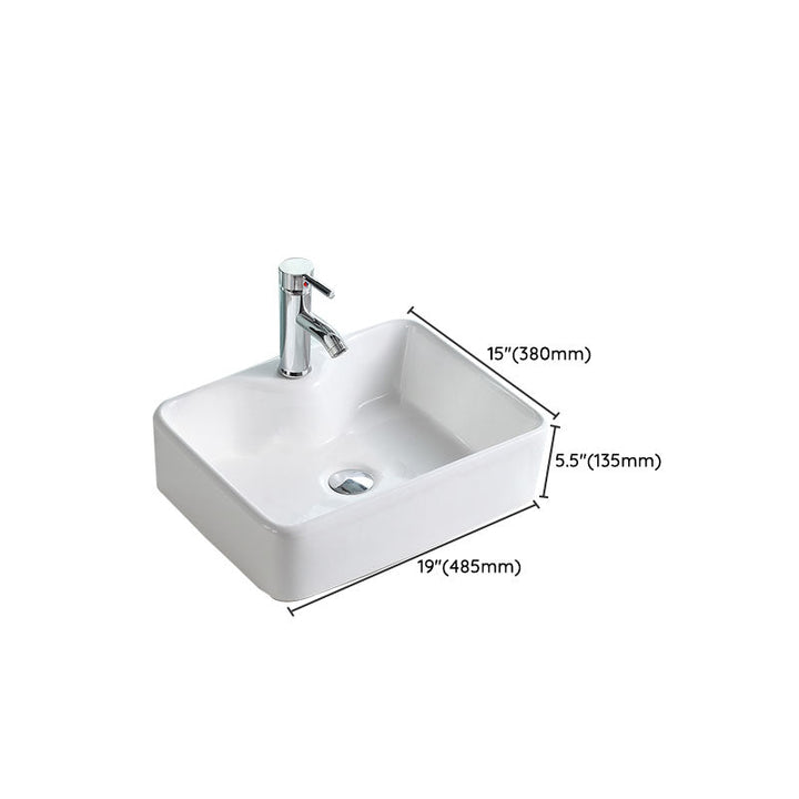 Lisslune | Porcelain Wash Basin Modern Simple Wash Bowl Bathroom Sink