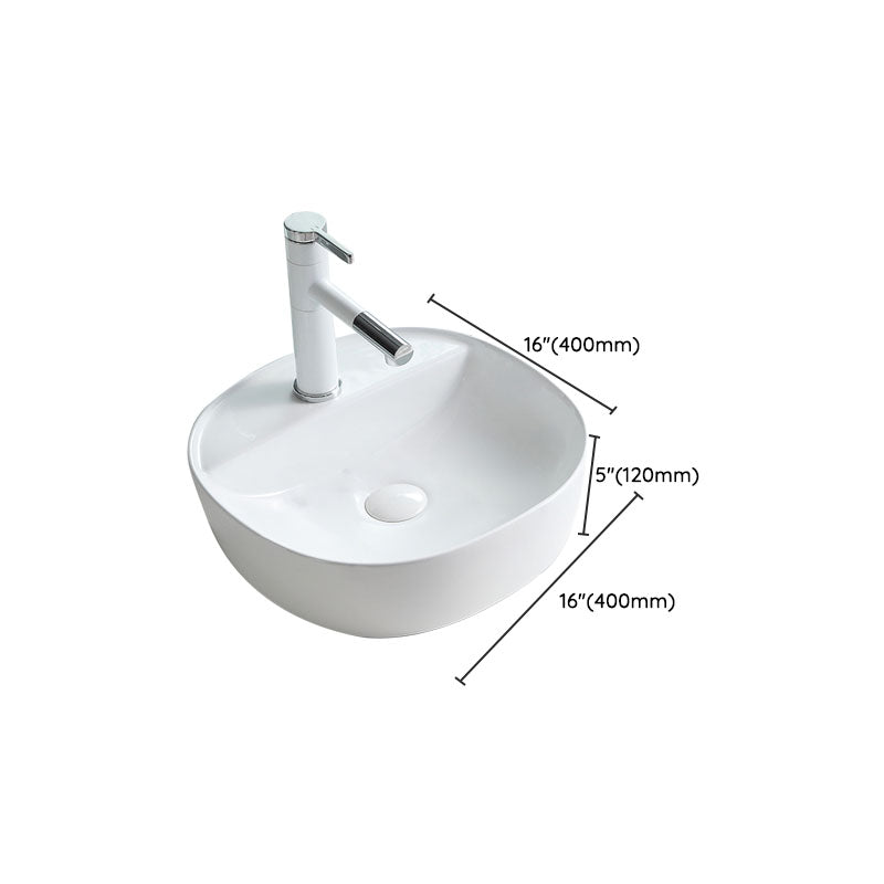 Lisslune | Porcelain Wash Basin Modern Simple Wash Bowl Bathroom Sink