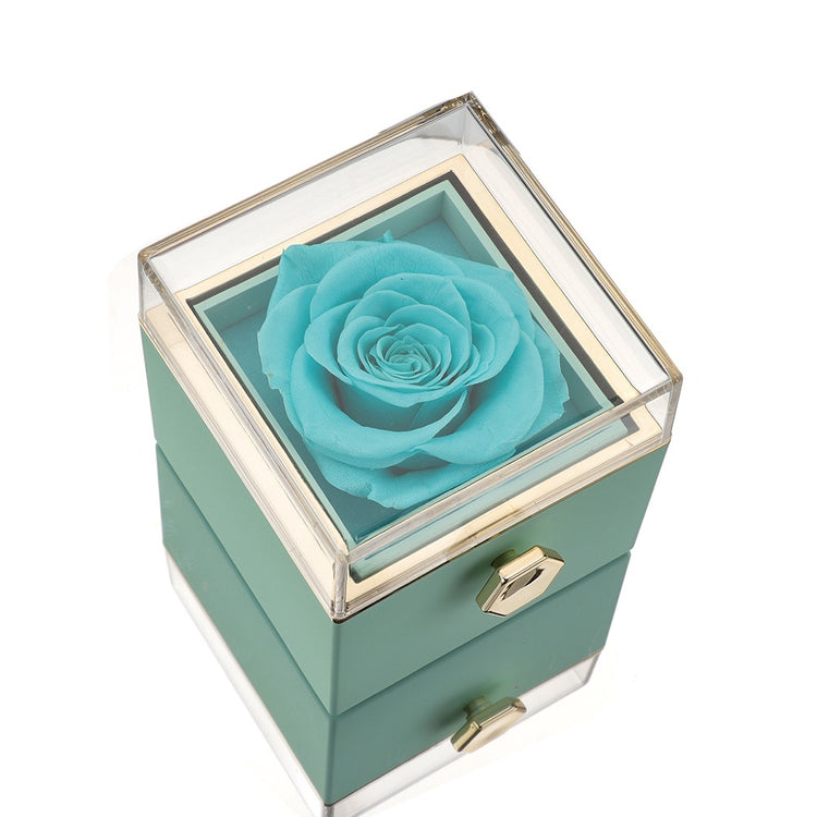 Lisslune | [Ideal Gift] Eternal Rose Box - With engraved necklace & artificial rose