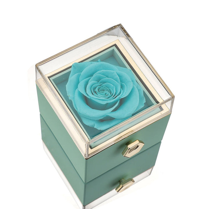 Lisslune | [Ideal Gift] Eternal Rose Box - With engraved necklace & artificial rose