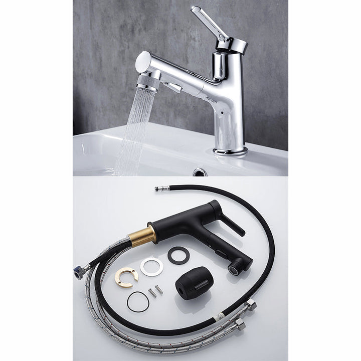 Lisslune | Contemporary Pull-out Sink Faucet with Lever Handle