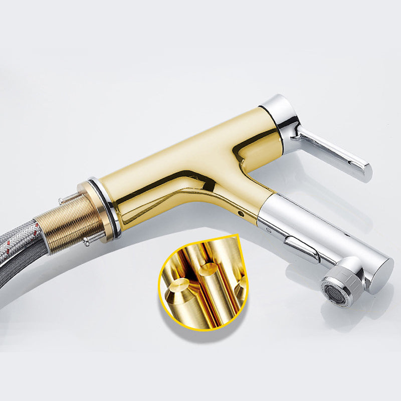 Lisslune | Contemporary Pull-out Sink Faucet with Lever Handle