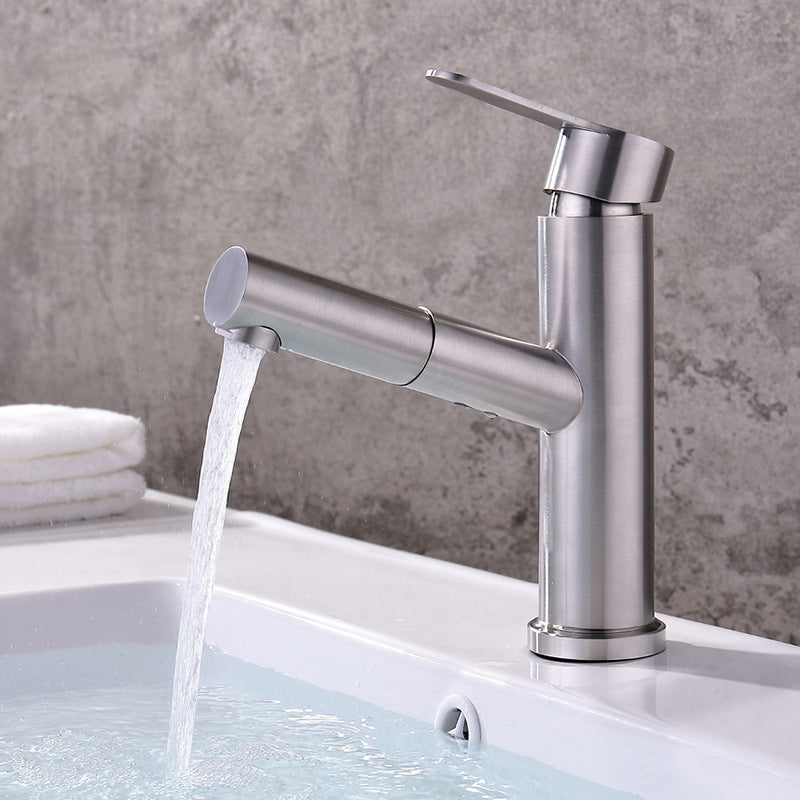 Lisslune | Pull-out Faucet Contemporary Single Lever Faucet with Swivel Spout