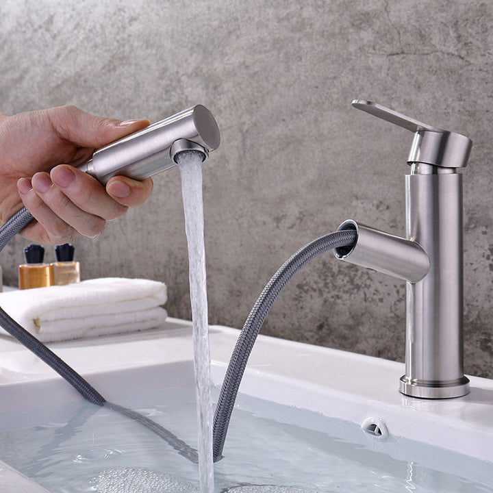 Lisslune | Extendable Faucet Contemporary Single Handle Faucet with Swivel Spout