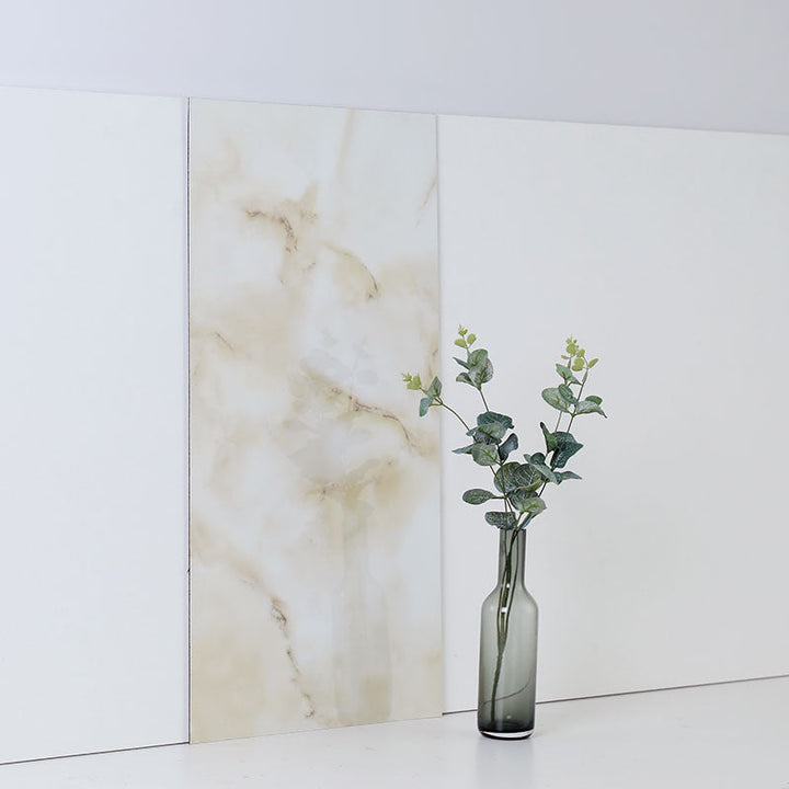Lisslune | Modern PVC Peel and Stick Wall Tile Single Plate Wallpaper with Rectangular Shape