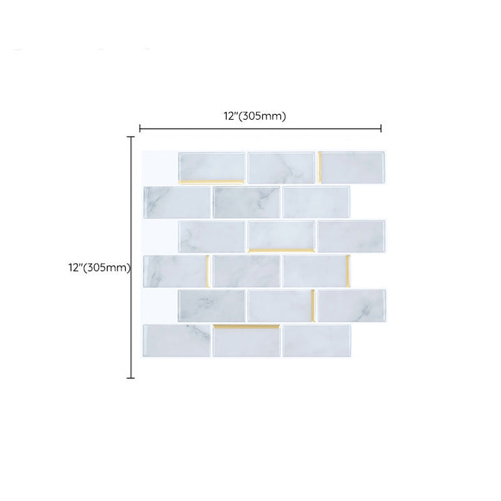 Lisslune | Mosaic tiles for peeling and sticking Modern style wallpaper with square shape