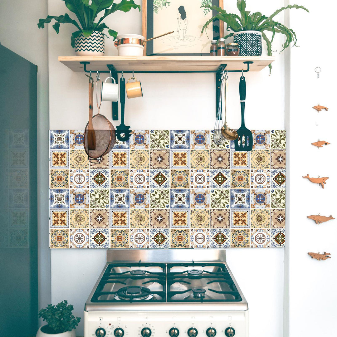 Lisslune | Mosaic Tile Peel and Stick Wall Tile Modern Wallpaper with Waterproof
