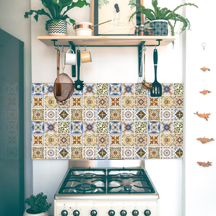 Lisslune | Mosaic Tile Peel and Stick Wall Tile Modern Wallpaper with Waterproof