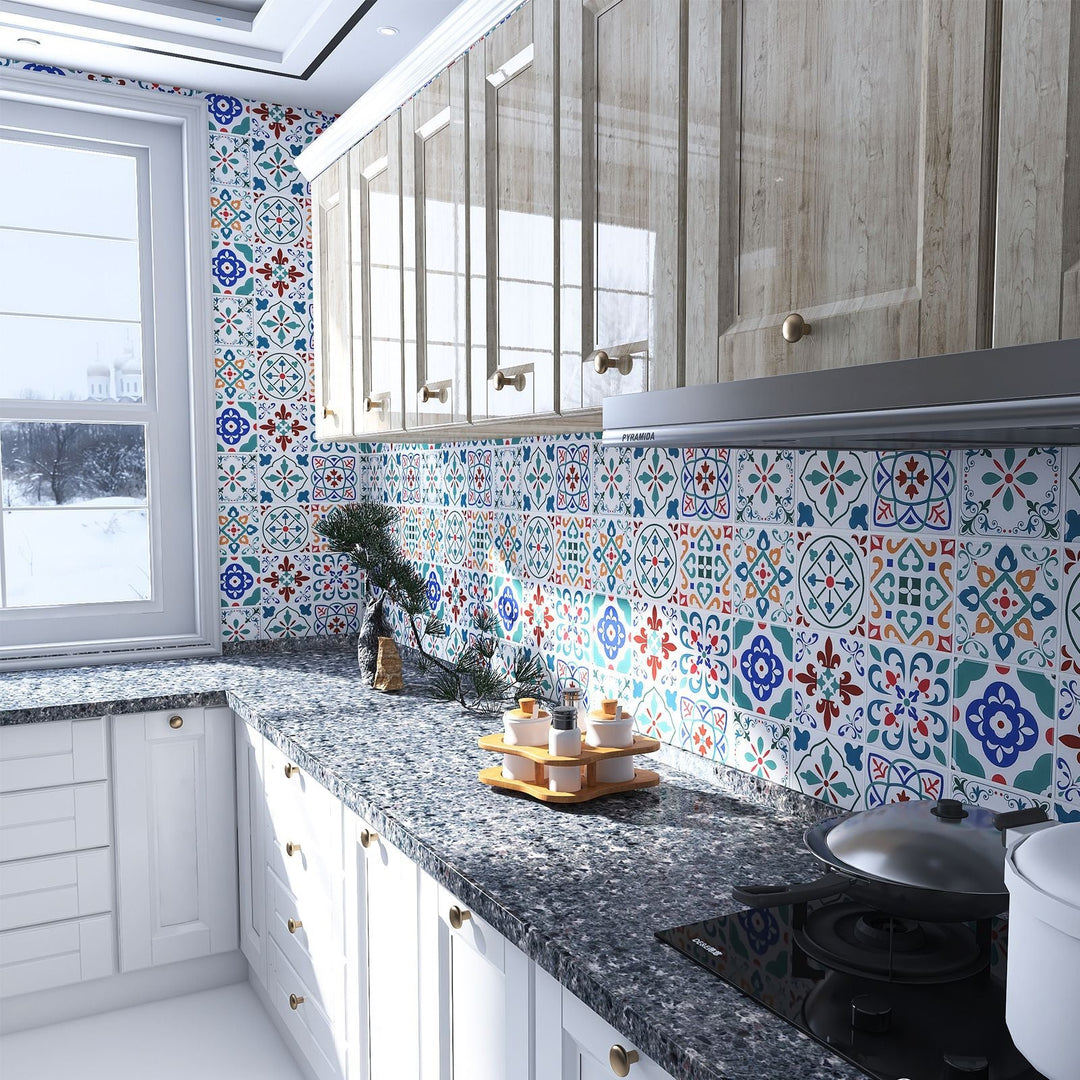 Lisslune | Mosaic Tile Peel and Stick Wall Tile Modern Wallpaper with Waterproof