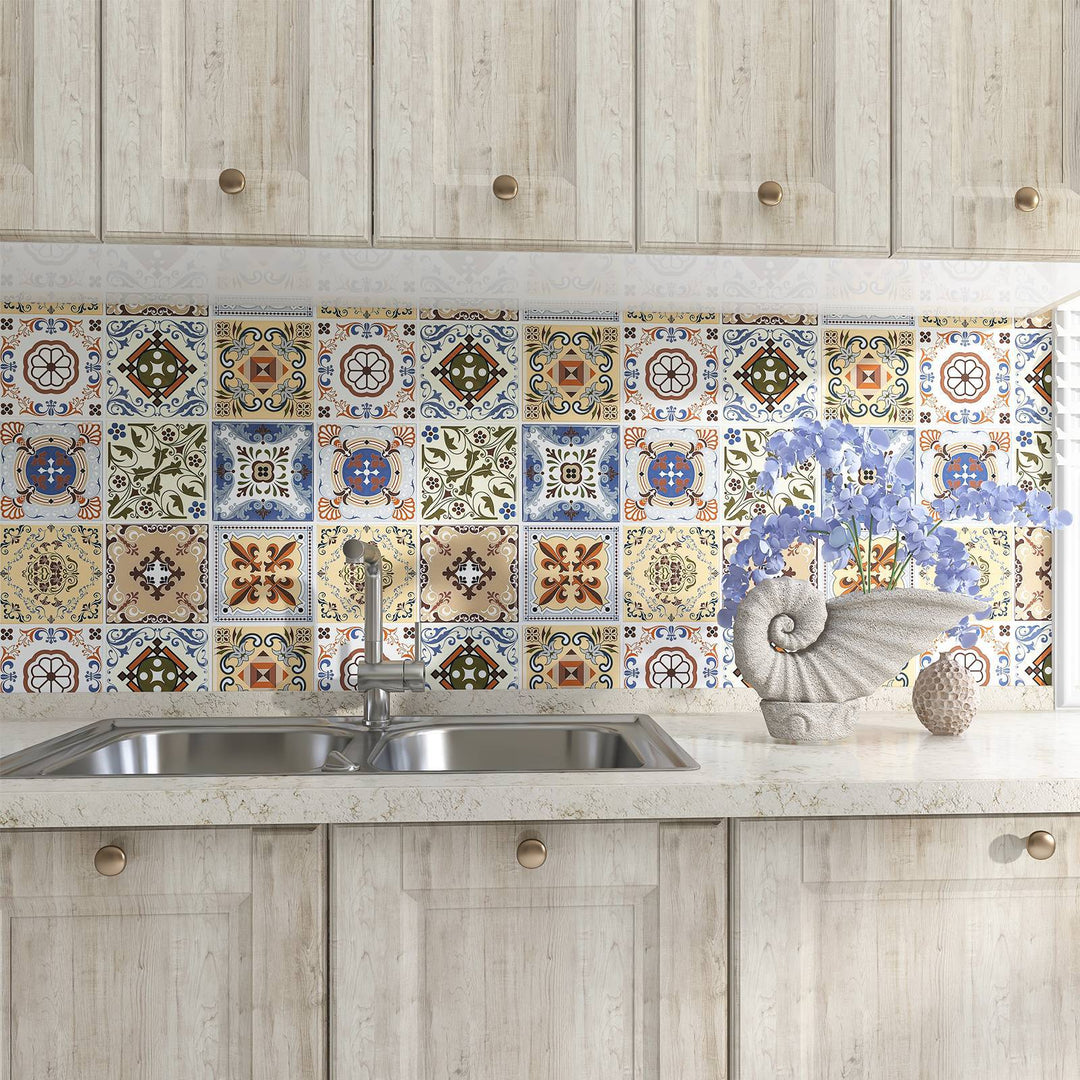Lisslune | Mosaic Tile Peel and Stick Wall Tile Modern Wallpaper with Waterproof