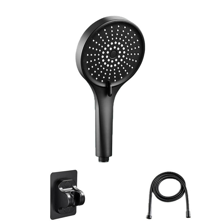 Lisslune | Plastic Hand Shower Round Handheld Showerhead with Self-Cleaning