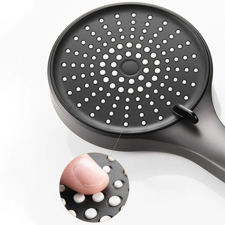 Lisslune | Plastic Hand Shower Round Handheld Showerhead with Self-Cleaning