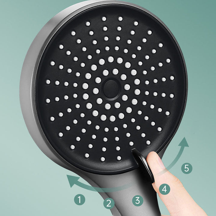 Lisslune | Plastic Hand Shower Round Handheld Showerhead with Self-Cleaning