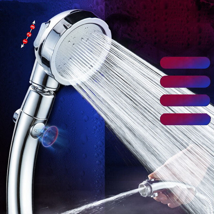 Lisslune | Contemporary Shower Combination Hand Shower Plastic Wall Mount Round Shower Head Combination