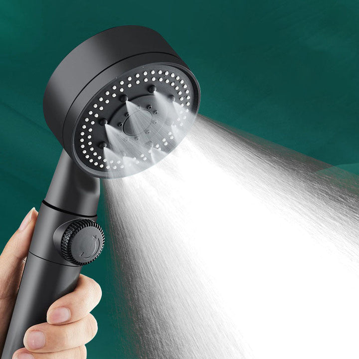 Lisslune | Contemporary Shower Head Combo Hand Shower Plastic Wall Mount Black Shower Head
