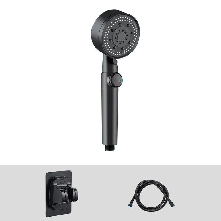 Lisslune | Contemporary Shower Head Combo Hand Shower Plastic Wall Mount Black Shower Head