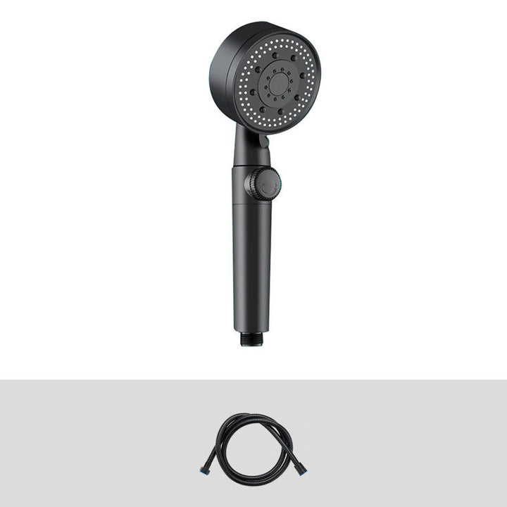 Lisslune | Contemporary Shower Head Combo Hand Shower Plastic Wall Mount Black Shower Head