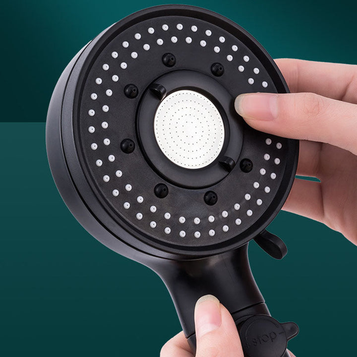 Lisslune | Contemporary Shower Head Combo Hand Shower Plastic Wall Mount Black Shower Head