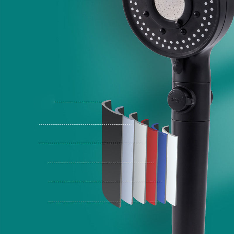 Lisslune | Contemporary Shower Head Combo Hand Shower Plastic Wall Mount Black Shower Head