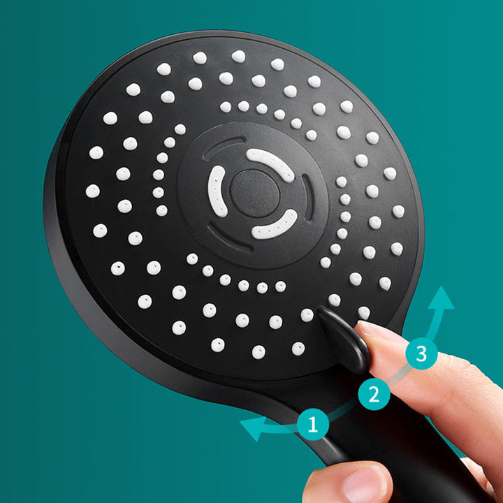 Lisslune | Plastic Hand Shower Adjustable Spray Pattern Hand Shower with Round Shape